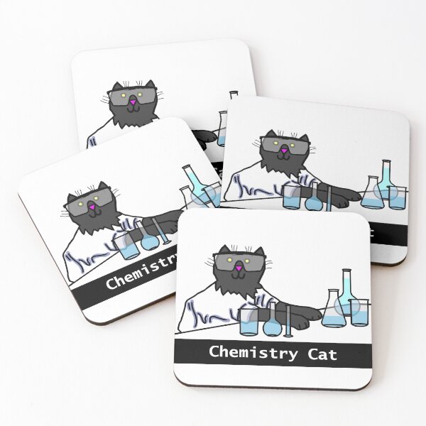 Item preview, Chemistry Cat Science Ready to Learn in Safety Glasses designed and sold by ellenhenry.