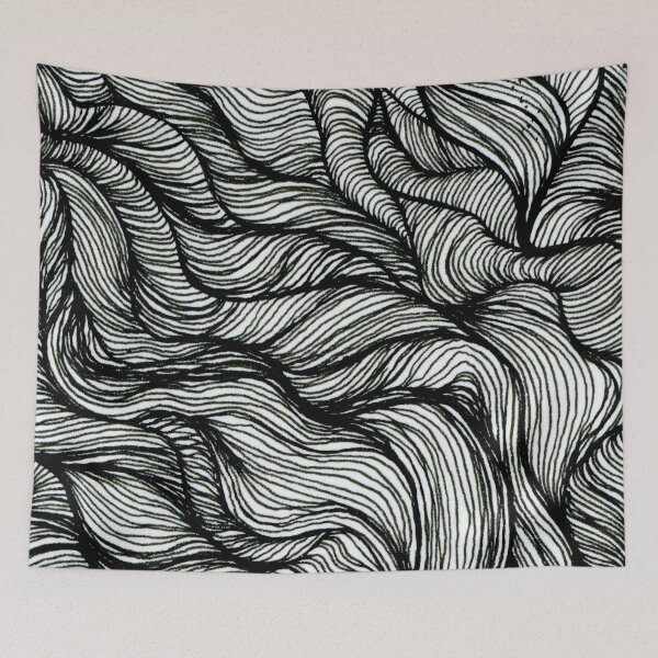 Item preview, Hair Waves black and white designed and sold by Susanne Margarete Lutz.
