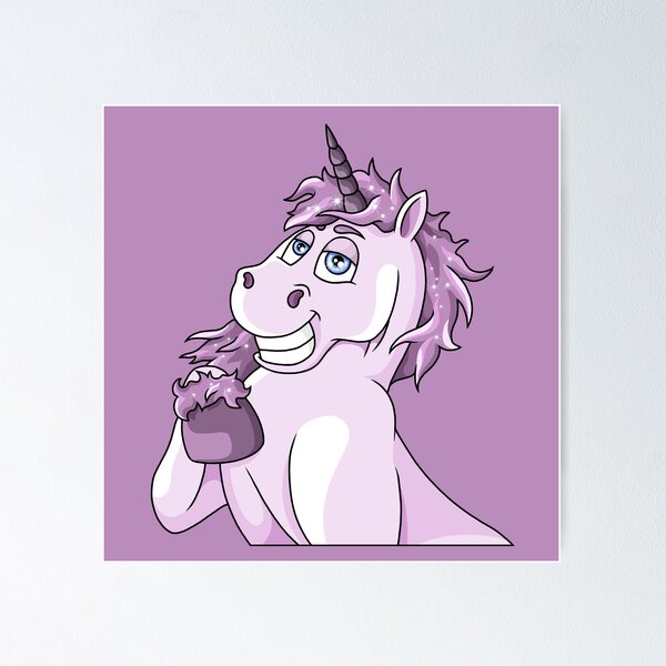 Item preview, Confident pink unicorn fantasy illustration designed and sold by ARTemyzz.