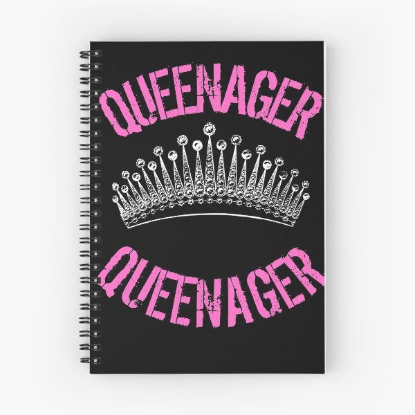Item preview, Queenager Pink Text And Silver Crown designed and sold by Beluved.