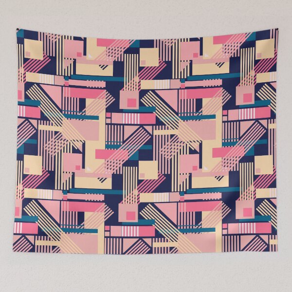 Item preview, abstract geometric trendy pastel colors pattern designed and sold by cutecrazytshirt.
