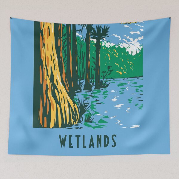 Item preview, WPA Poster of Art of the Wetlands in Everglades National Park in the state of Florida, USA designed and sold by JohnLucke.