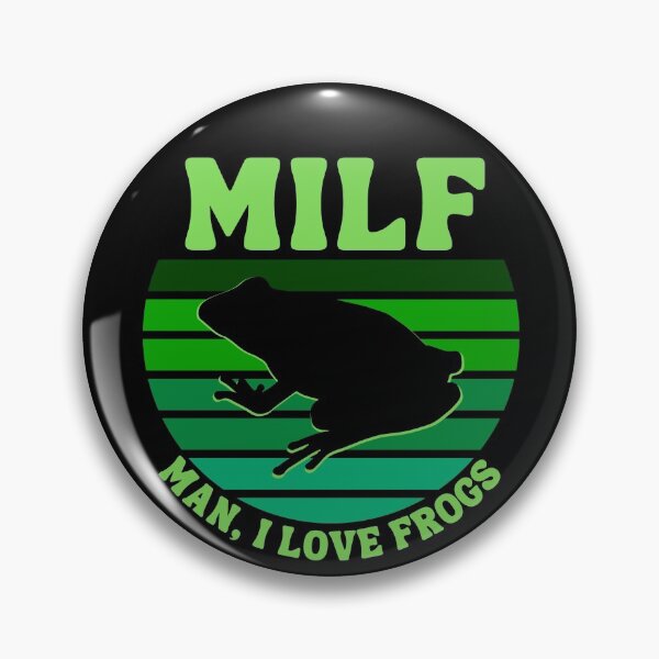 Item preview, MILF: Man, I Love Frogs Cute Animal Lover & Mom Life Quote Humor Vintage Green Sunset designed and sold by ZEROXCOOL.