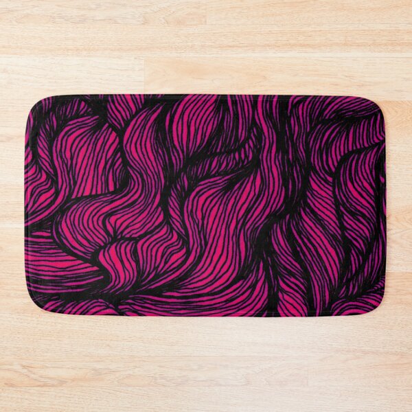 Item preview, Lines hair waves black pink designed and sold by Susanne Margarete Lutz.