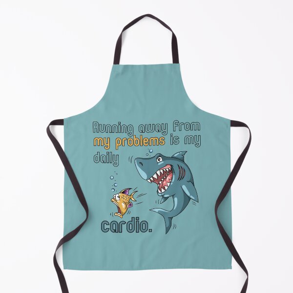 Item preview, Cardio training fish and shark illustration designed and sold by ARTemyzz.