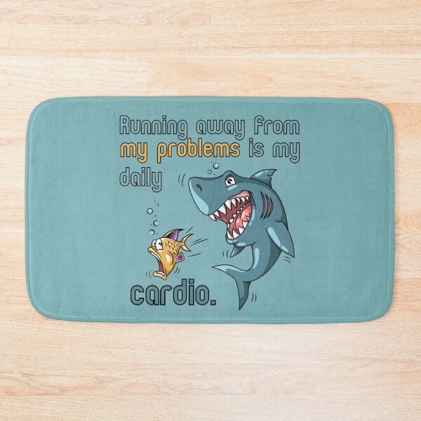 Item preview, Cardio training fish and shark illustration designed and sold by ARTemyzz.