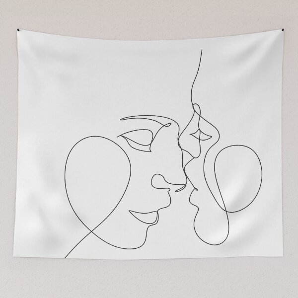 Item preview, Line art drawings of couple. Minimalist Print, Scandinavian art, Modern art, Wall art, Print, Minimalistic, Modern Poster designed and sold by OneLinePrint.