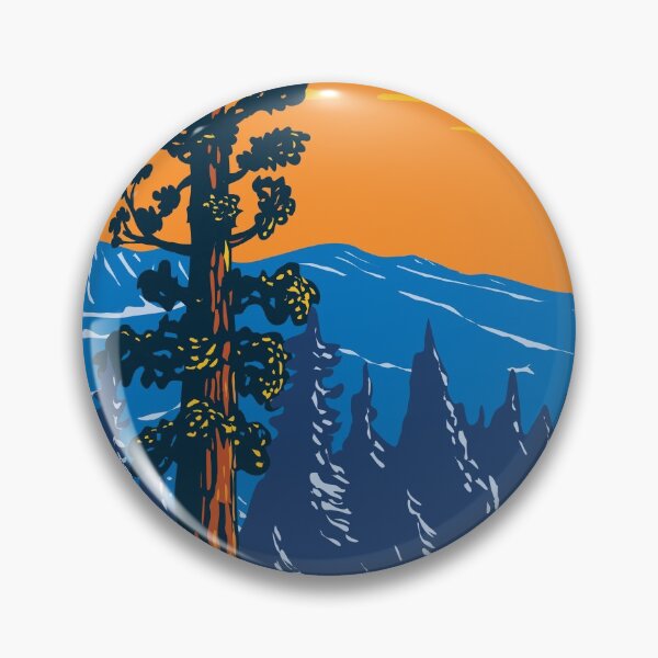 Artikelvorschau, WPA-Plakatkunst des Boole-Baum-Riesenmammutbaums im Converse Basin Grove des Riesenmammutbaum-Nationaldenkmals in Sierra Nevada, Fresno County, Kalifornien entworfen und verkauft von JohnLucke.