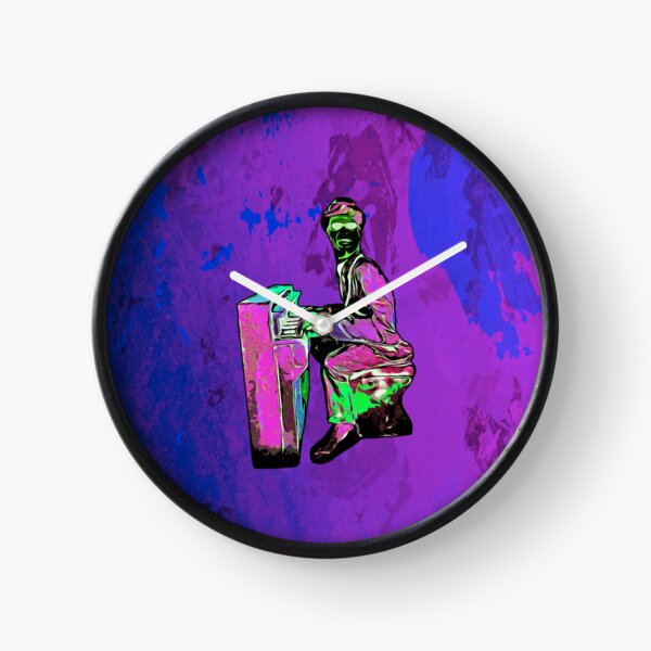 Legakulie Pianospieler lila pink Clock