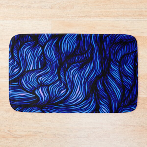 Item preview, Lines hair waves ink blue designed and sold by Susanne Margarete Lutz.