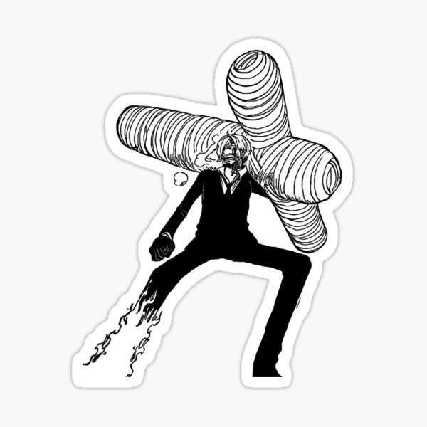 Sanji llevando Pegatina