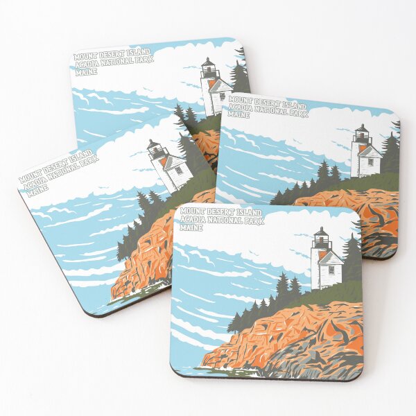 Item preview, WPA Poster of Bass Harbor Head Light in Mount Desert Island, Acadia National Park, Maine designed and sold by JohnLucke.