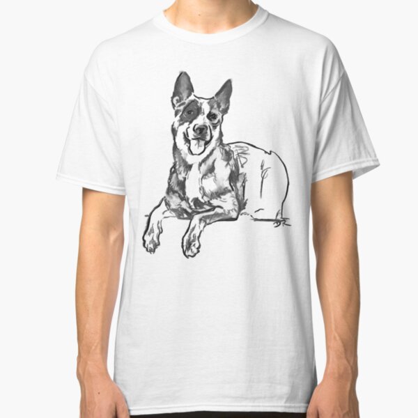 Blue Heeler Drawing Classic T-Shirt