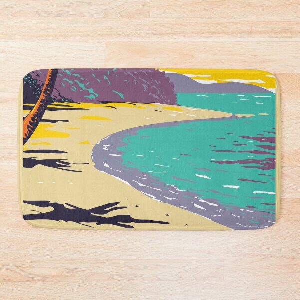 Item preview, WPA Poster of Trunk Bay beach, Virgin Islands National Park in the island of St John, USA designed and sold by JohnLucke.
