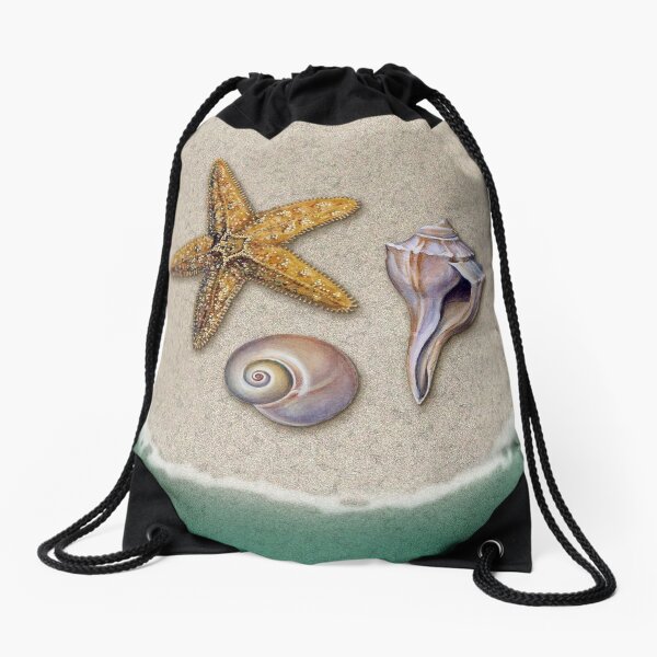 Beach Treasures Drawstring Bag