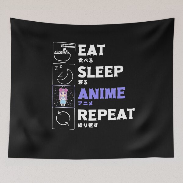 Item preview, Eat Sleep Anime Repeat, Anime Manga designed and sold by Click-Like.