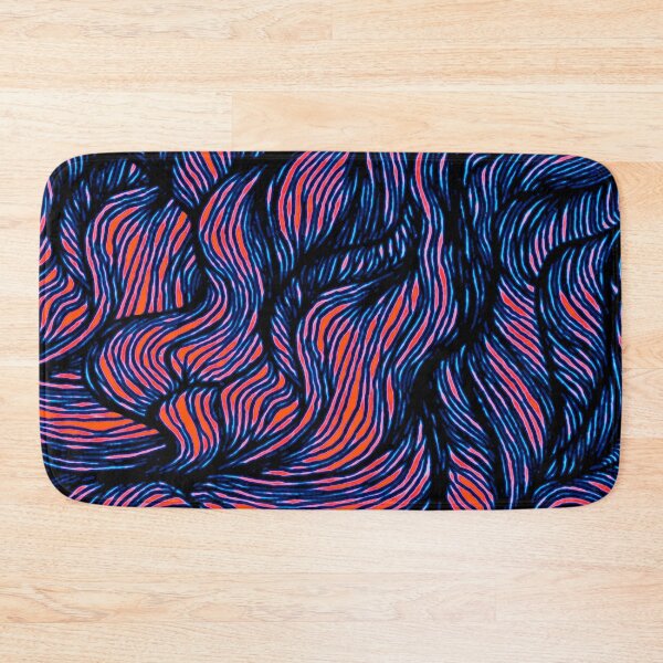 Item preview, Lines hair waves blue orange designed and sold by Susanne Margarete Lutz.