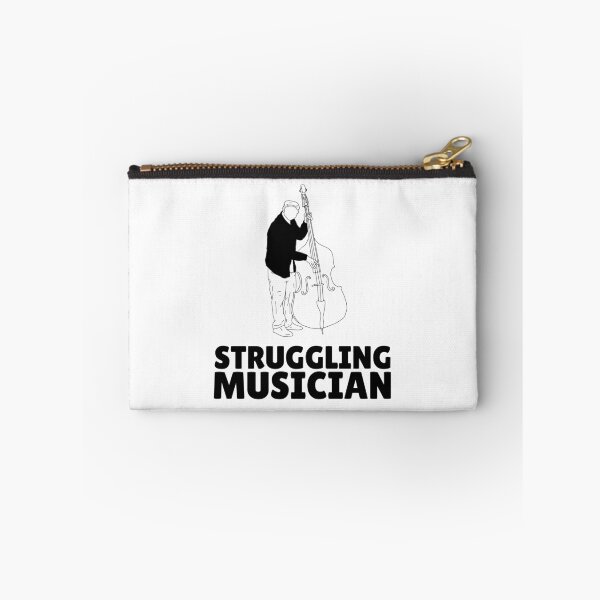 Item preview, Struggling Musician Double Bass Player "Black Design" designed and sold by ProfusionPro.