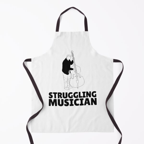Item preview, Struggling Musician Double Bass Player "Black Design" designed and sold by ProfusionPro.