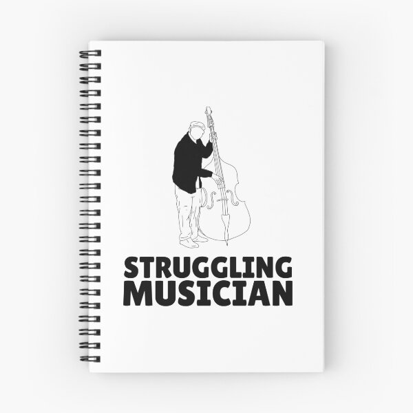 Item preview, Struggling Musician Double Bass Player "Black Design" designed and sold by ProfusionPro.