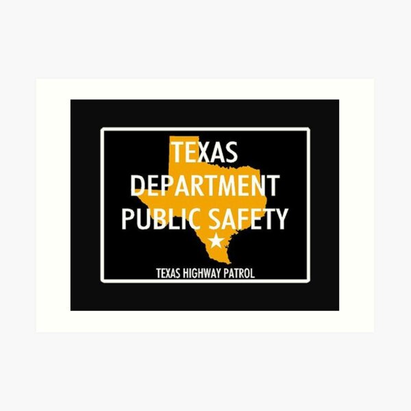 Texas Highway Patrol Car Door Logo Art Print For Sale By