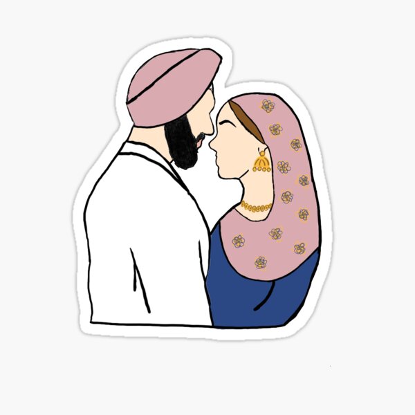 Punjabi Couple Stickers for Sale | Redbubble