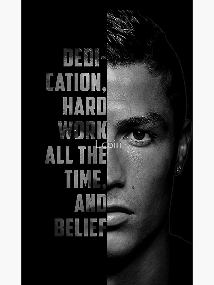 Disover Motivation Poster Quote Cristiano Ronaldo CR7 Premium Matte Vertical Poster