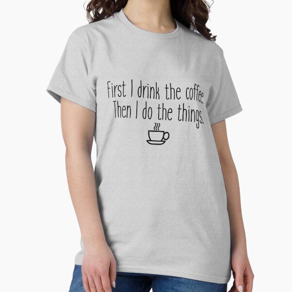 Aperçu de l'œuvre Je bois d'abord le café créée et vendue par doodle189.
