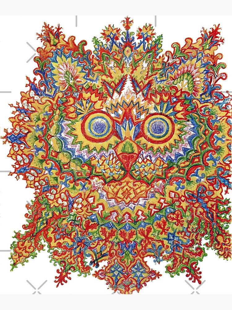 Kaleidoscope Cat Louis Wain Art Print Outsider Art Art 