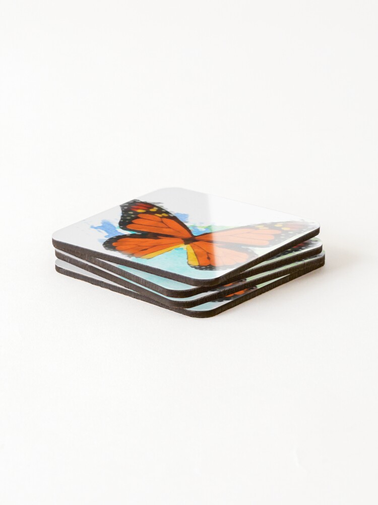 Thumbnail 4 of 5, Coasters (Set of 4), Flutter designed and sold by LeafingOut.