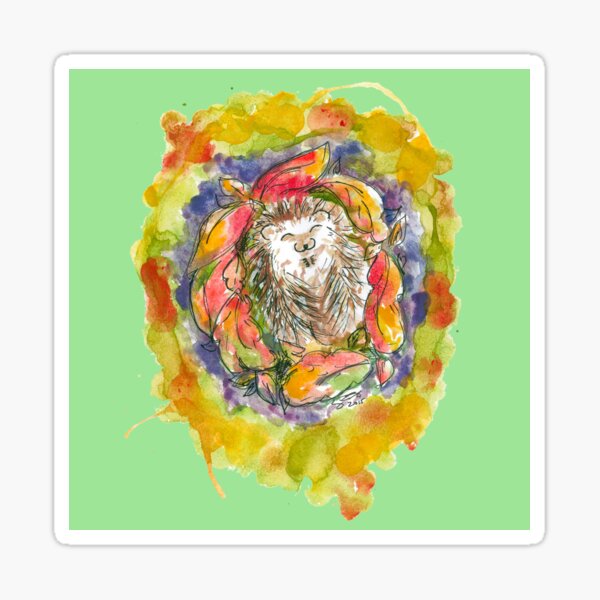 Happy as a Hedgehog Sticker