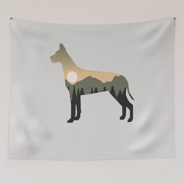 Item preview, great dane dog forest mountain sunset gift designed and sold by alaechamlal.