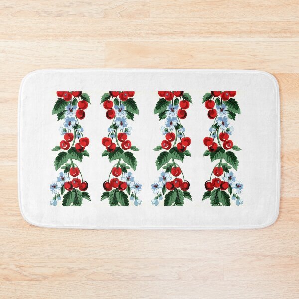 Item preview, Vintage Cherries Wallpaper Pattern on White Background designed and sold by kmcs.