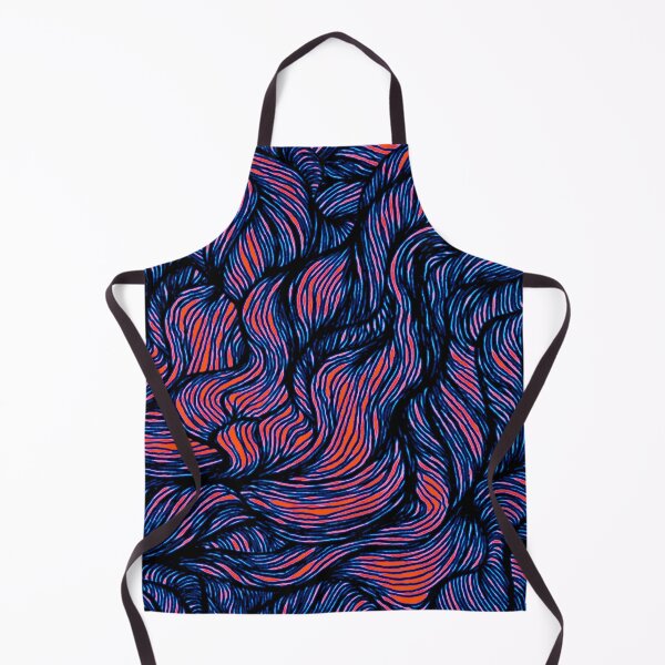 Item preview, Lines hair waves blue orange designed and sold by Susanne Margarete Lutz.