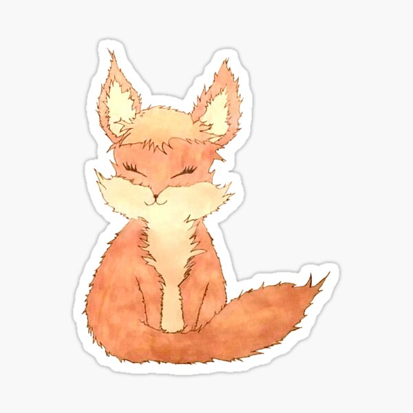 Happy Fox Sticker
