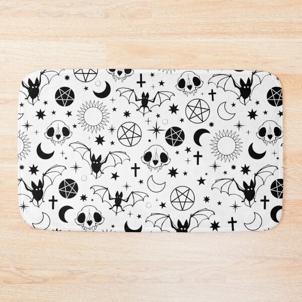 Item preview, Cat Skulls, Bats, Suns, Moons, crosses and Pentagrams designed and sold by LadyBlackBlood.