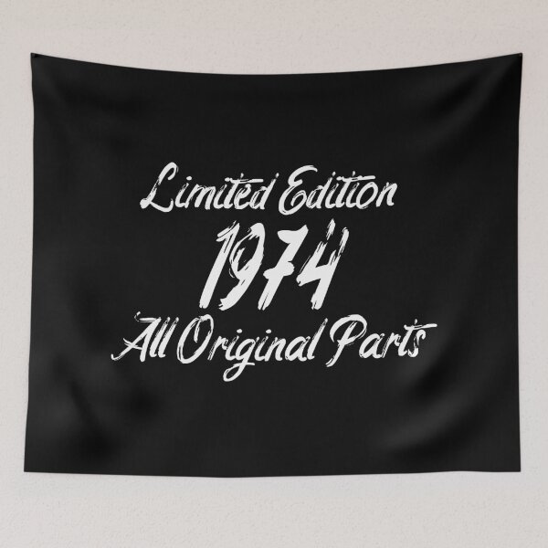 Item preview, Mens 47th Birthday T Shirt Top Shirt Gift Present Fifty Limited Edition Year 1974 All Original Parts Funny 47 Years Old Tee designed and sold by Man Of Pixels.
