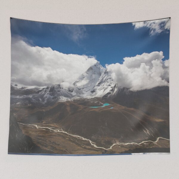 Item preview, Landscape Mountains Hills Valleys Snow Blue  designed and sold by DanielCarvalho2.