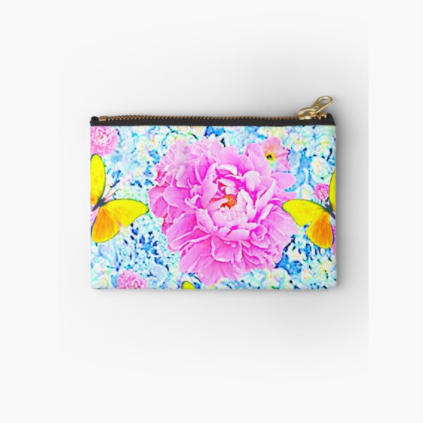 Item preview, PINK PEONY & YELLOW BUTTERFLY ABSTRACT FLORAL designed and sold by sharlesart.