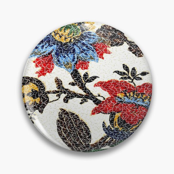 Item preview, Antique Bold Blue Red Yellow Floral Vintage Pattern Design designed and sold by kmcs.