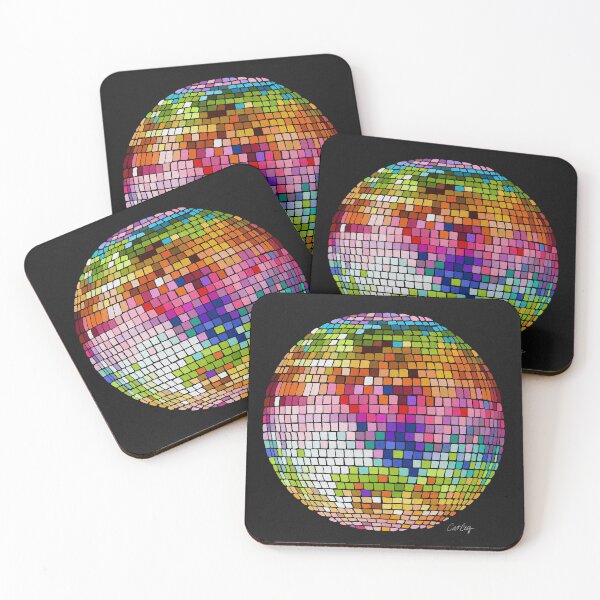 Item preview, Disco Ball – Rainbow on Charcoal designed and sold by Cat Coquillette.