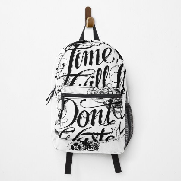Item preview, "Don't waste your time or time will waste you" Statement illustration with gears and clockwork designed and sold by TrueType.