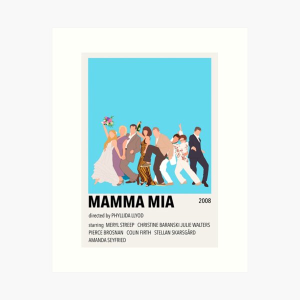 Póster minimalista Mamma Mia Lámina artística