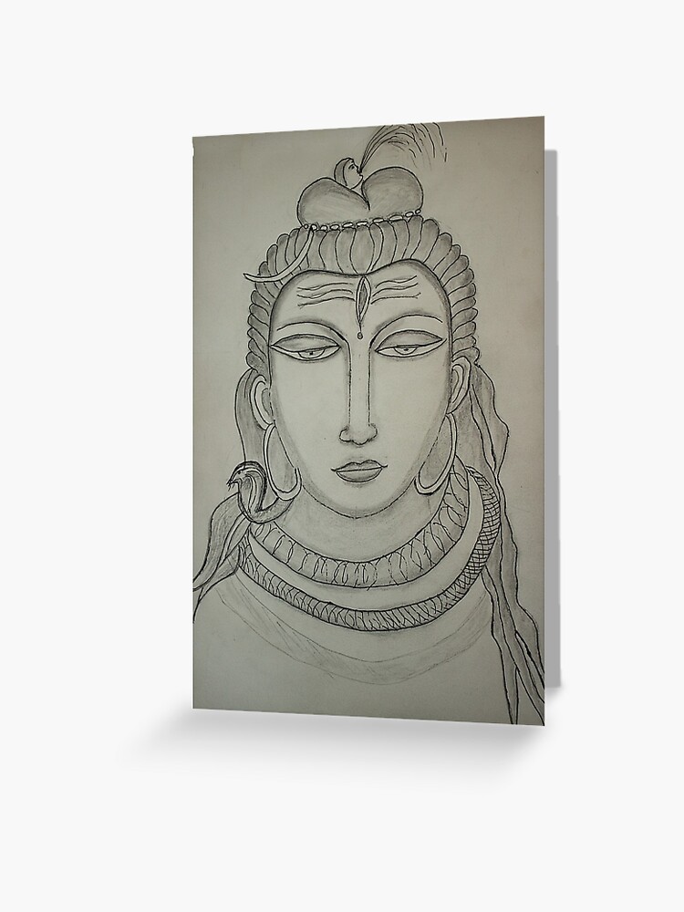 Paper Matte Shiv Ji Pencil Sketch