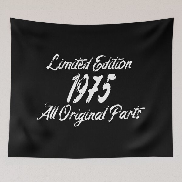 Item preview, Mens 46th Birthday T Shirt Top Shirt Gift Present Fifty Limited Edition Year 1975 All Original Parts Funny 46 Years Old Tee designed and sold by Man Of Pixels.
