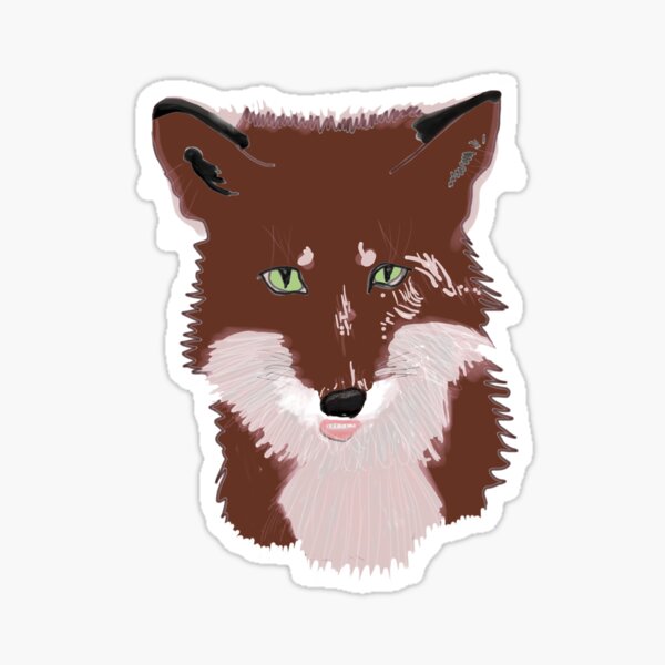 Foxy - Retro Red Fox Sticker