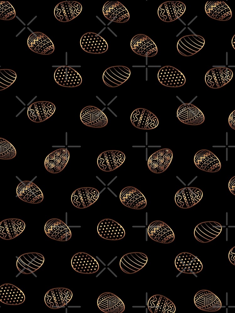 easter eggs gold pattern by cutecrazytshirt