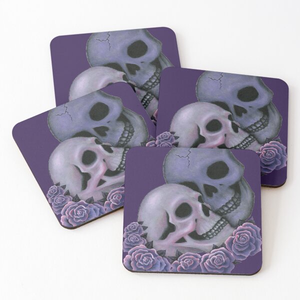 Item preview, Skulls With Purple Roses designed and sold by Ferociousdesign.
