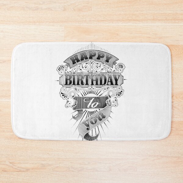 Item preview, "Happy birthday to you" hand lettering illustration retro style designed and sold by TrueType.
