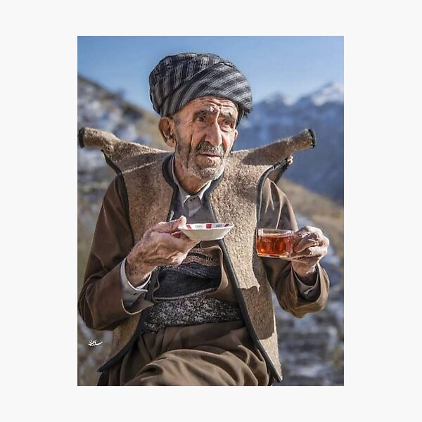 Item preview, Old Kurdish Man and a Cup of Tea designed and sold by 2LAWEN.